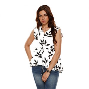 Buy White Printed Top for Girls at M Baazar